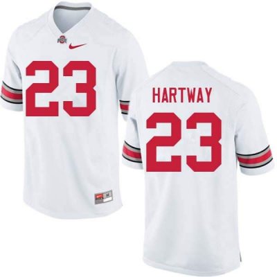 Men's Ohio State Buckeyes #23 Michael Hartway White Nike NCAA College Football Jersey Jogging BNR1844DH